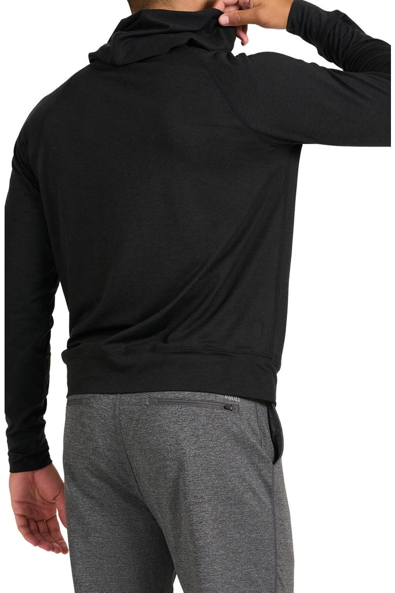 Ponto Performance Half Zip Hoodie, Alternate, color, BLACK HEATHER