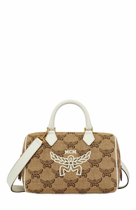 Ella Boston Bag in Lauretos Raffia Jacquard