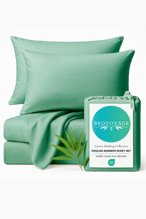 Luxury 100% Viscose Cooling Bed Sheet Set