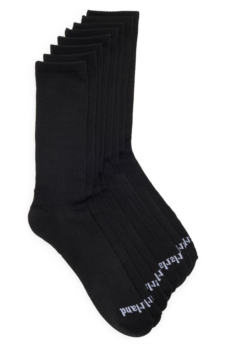 Timberland Core Basics 4-Pack Crew Socks, Main, color, Black