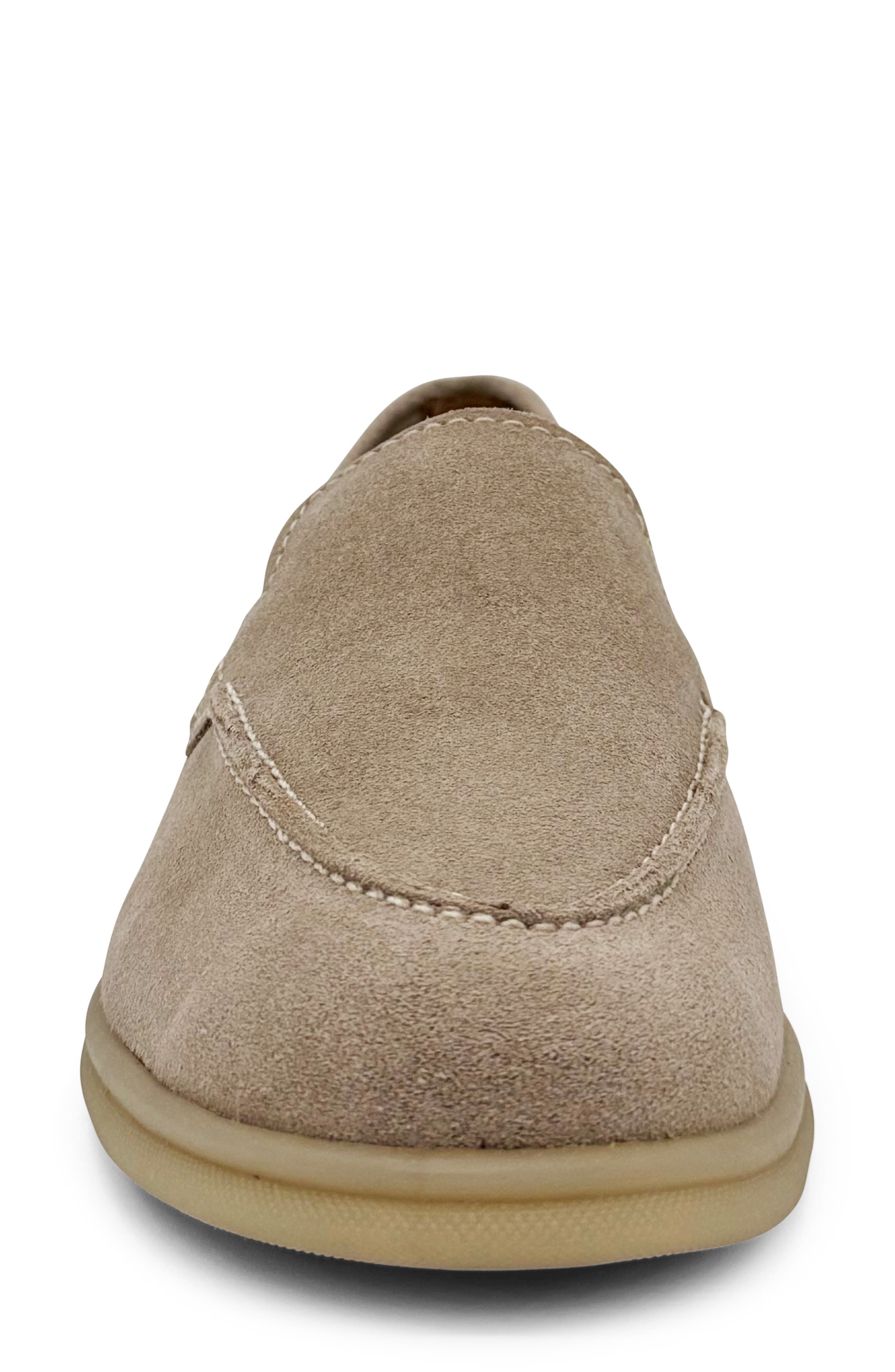 CHELSEA CREW Lama Suede Loafer, Alternate, color, Stone Suede