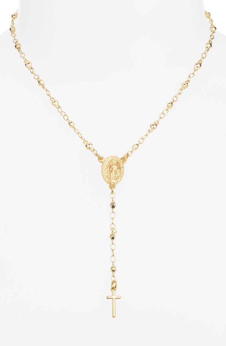 VIDAKUSH Chiquita Rosary Necklace, Alternate, color, Gold