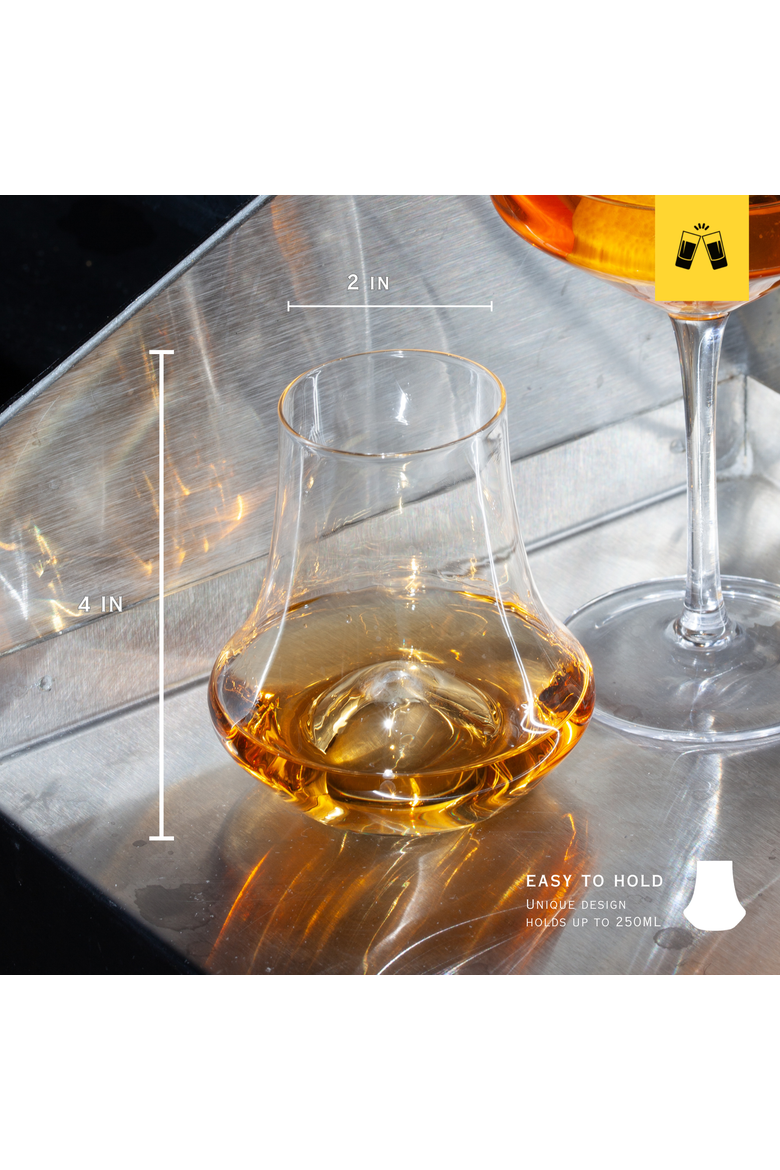 Whiskey Snifter Glasses - (250 ml/ 8.5 fl. oz) - Set of 4, Alternate, color, Clear