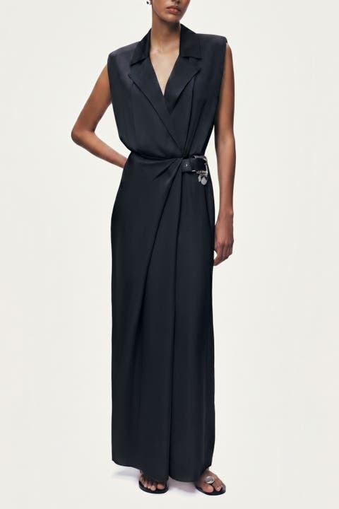 Embellished Belt-Detail Maxi Dress