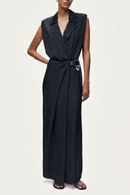 Nocturne Embellished Belt-Detail Maxi Dress
