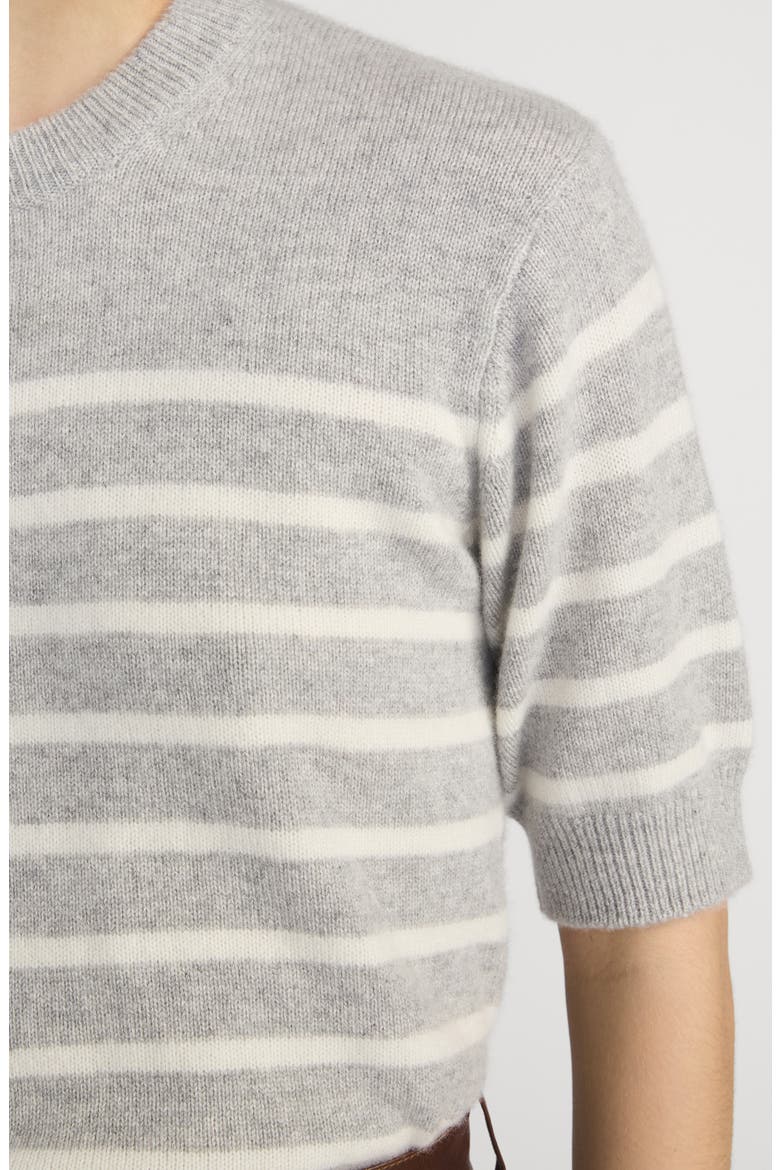 The Cashmere Easy Crew Sweater, Alternate, color, GREY MULTI