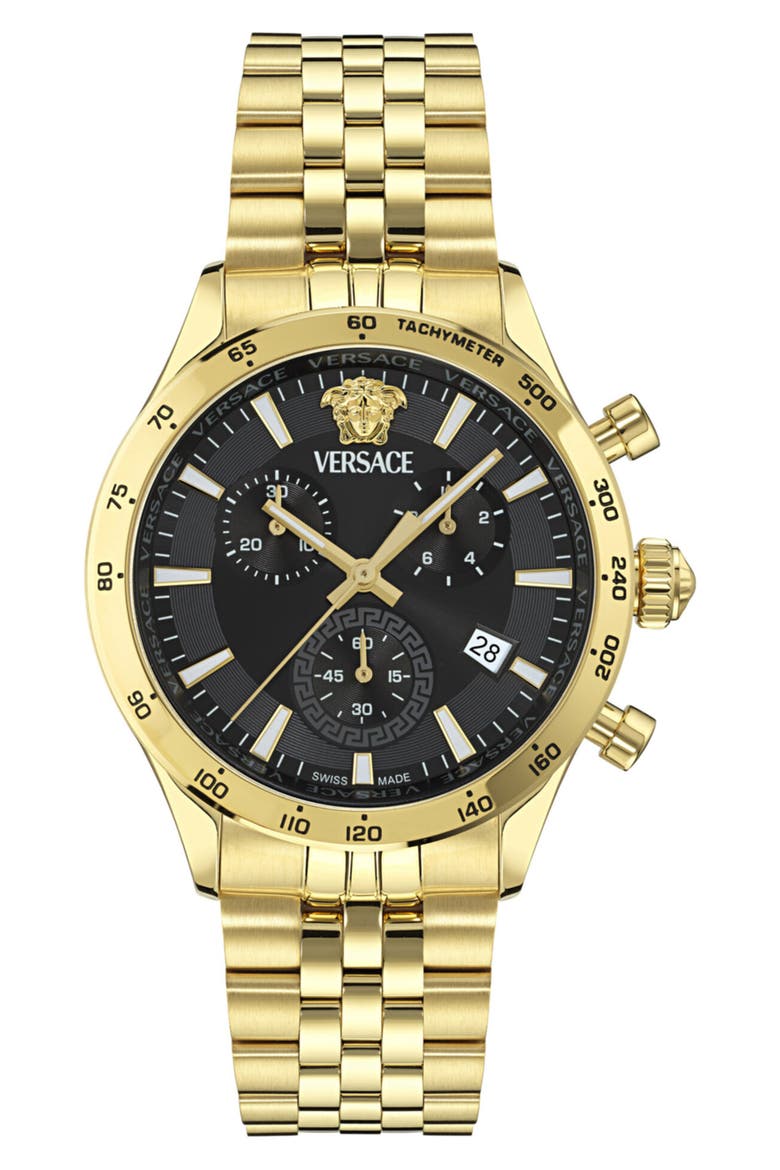 Hellenyium Bracelet Chronograph Watch, 40mm, Main, color, GOLD
