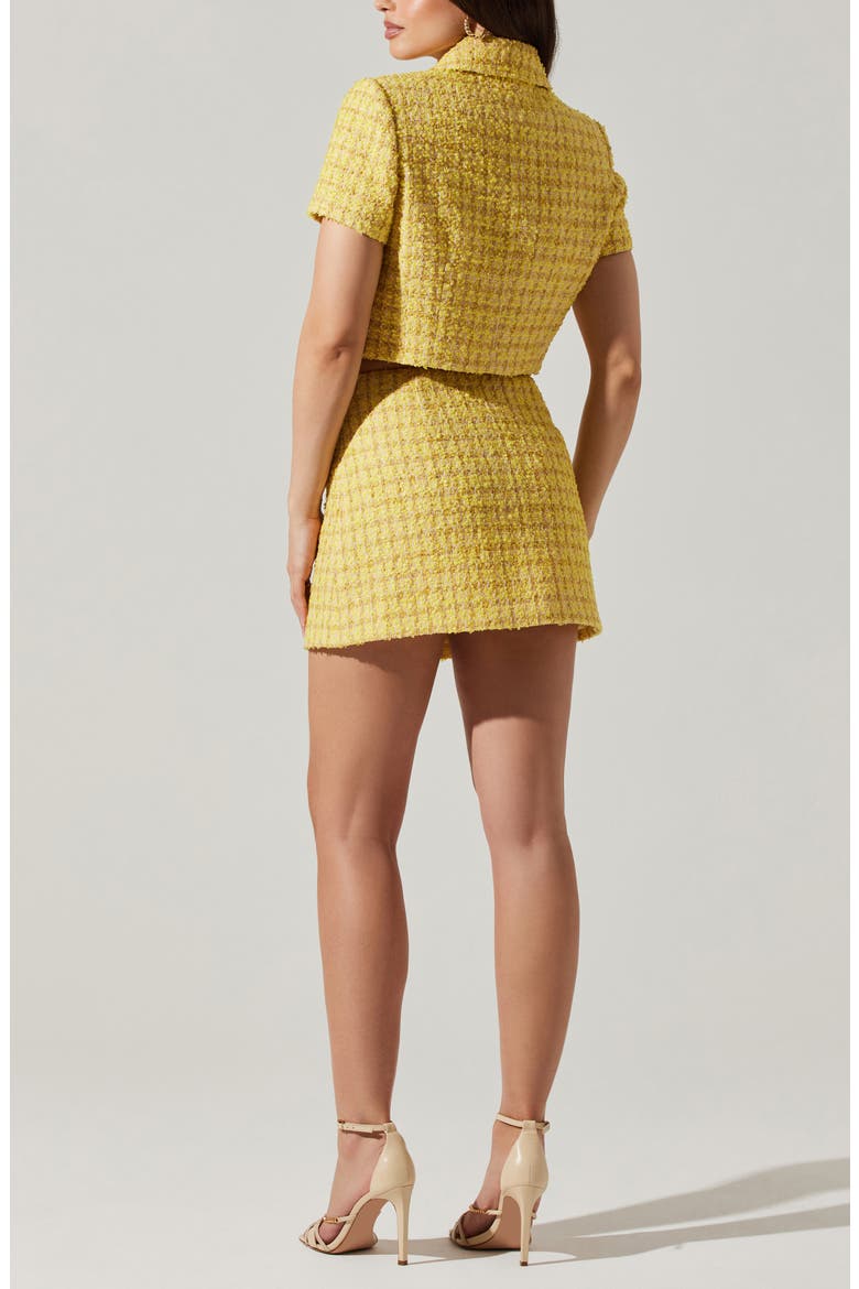 Mavey Miniskirt, Alternate, color, YELLOW TWEED