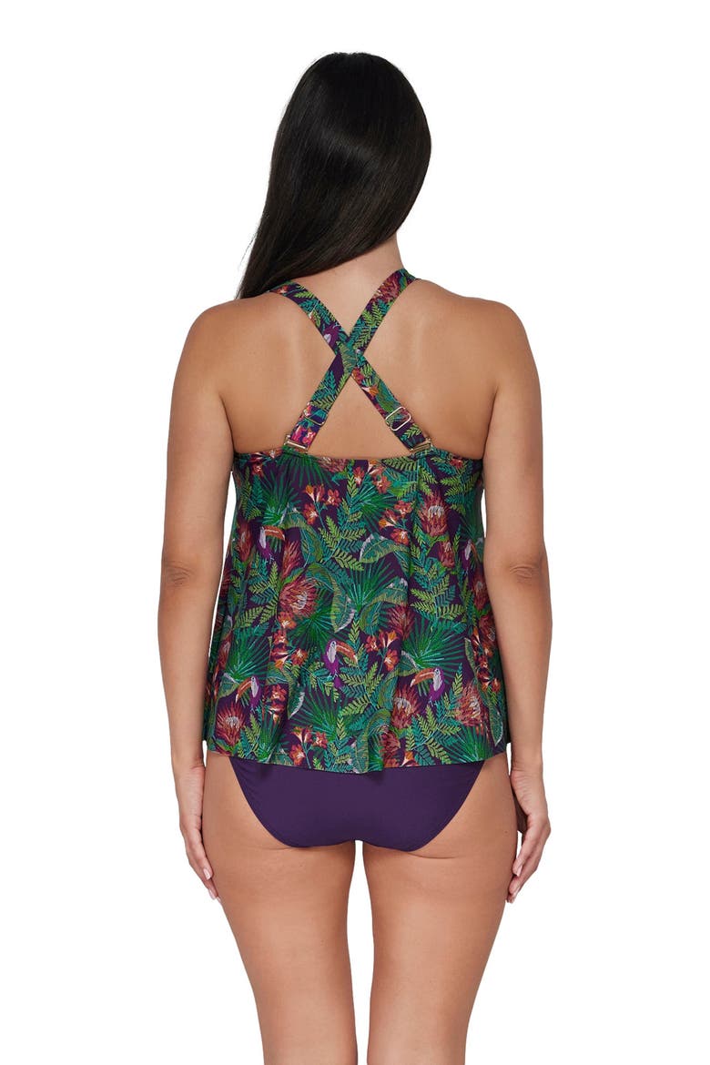 Sadie Tankini Swimsuit Top, Alternate, color, Welcome To Rio