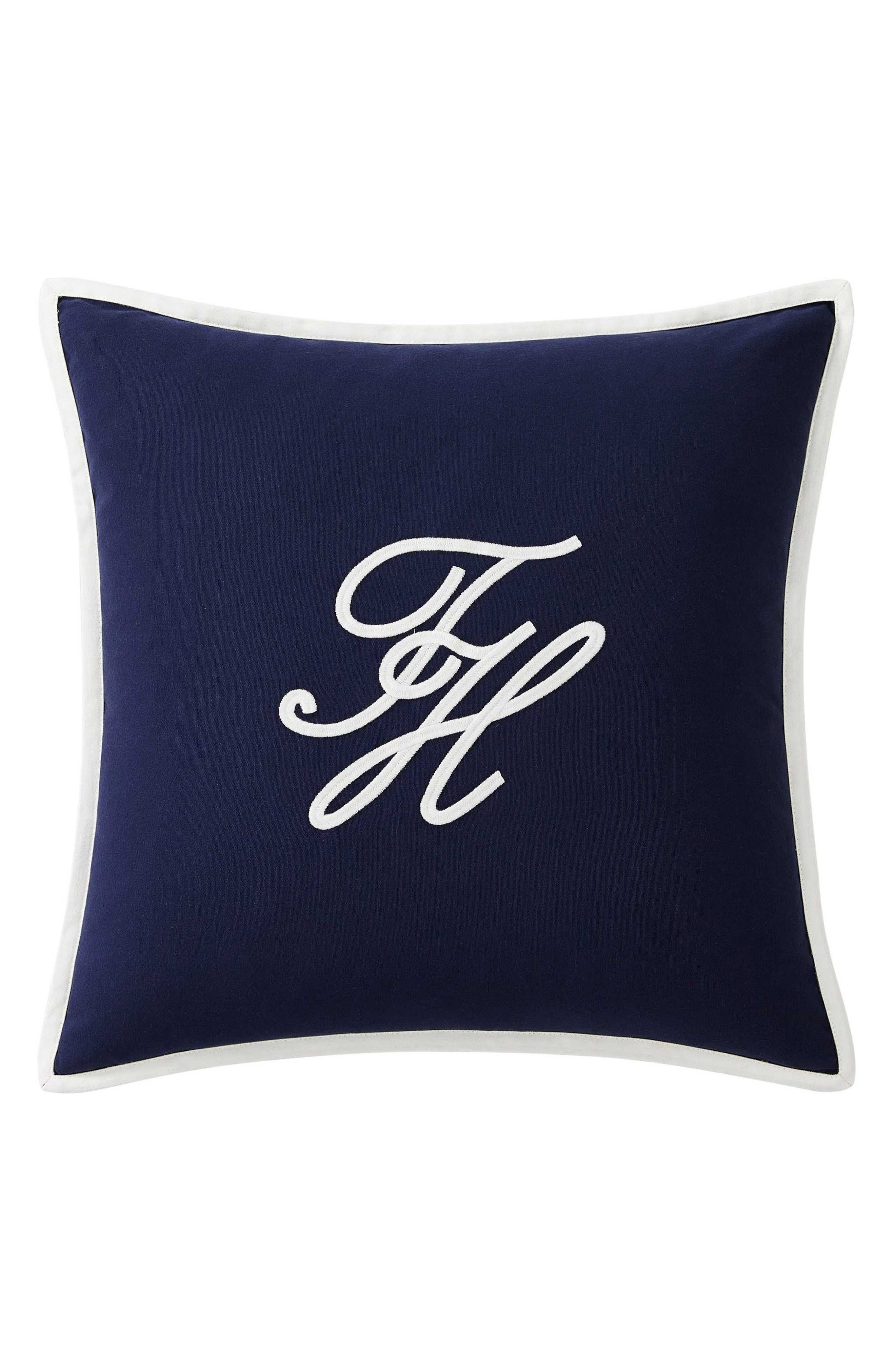 Tommy Hilfiger Swim Shop Monogram Cotton Accent Pillow