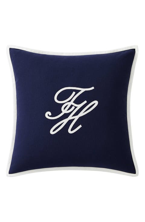 Swim Shop Monogram Cotton Accent Pillow