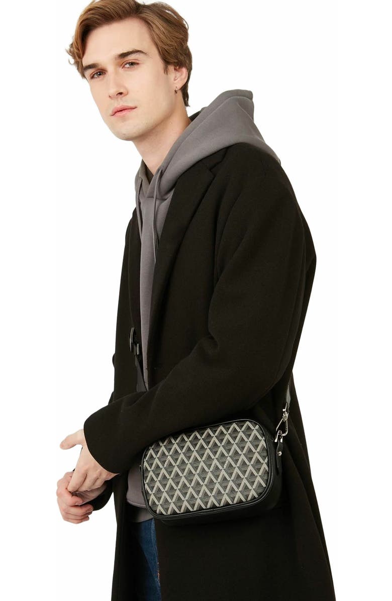 Lancaster Zipped Crossbody Bag Ikon IT, Alternate, color, Noir