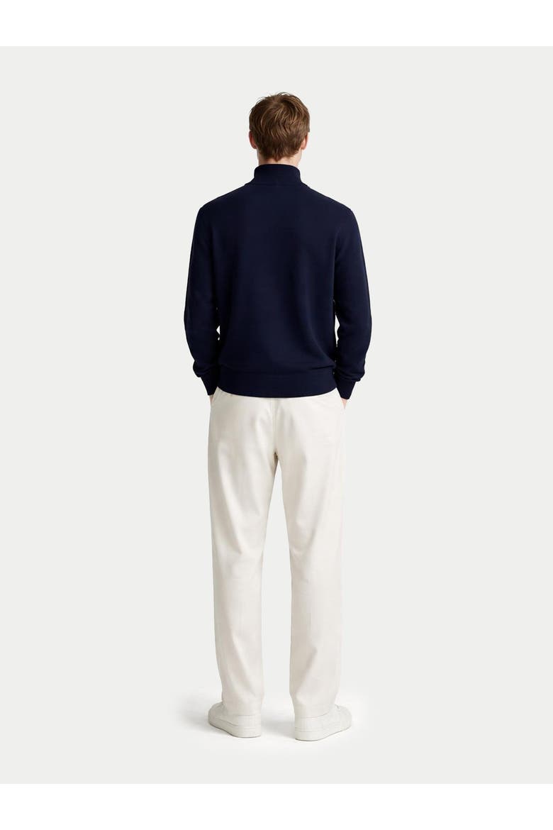 Timeless Half-Zip Cashmere Sweater, Alternate, color, navy blazer