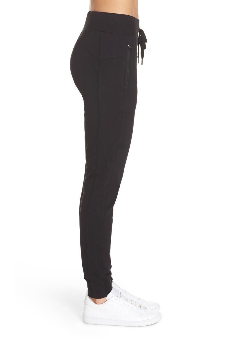Taryn Luxe Pocket Joggers, Alternate, color, BLACK