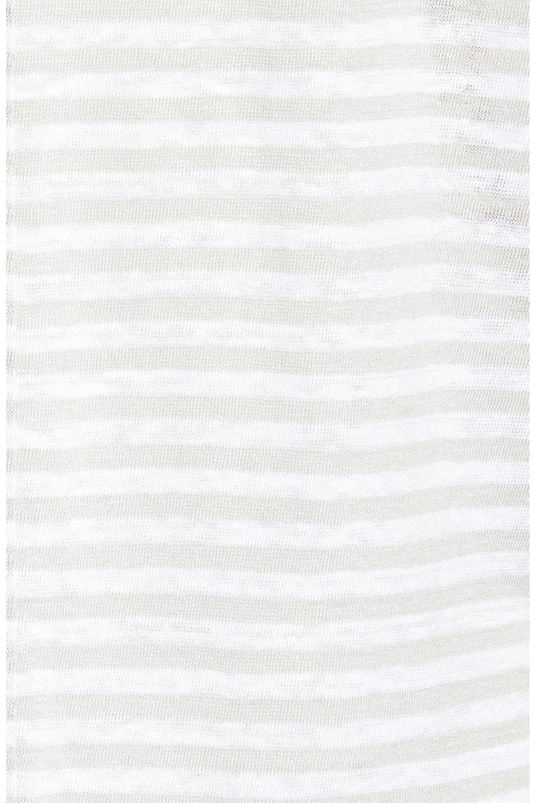 Cuff Sleeve One-Pocket Stripe Tee, Alternate, color, GREY- WHITE STRIPE