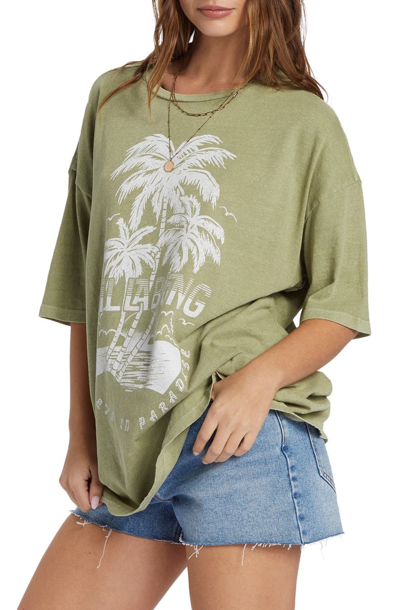 Billabong Tiki Tropics Oversized Graphic T-Shirt, Alternate, color, 
