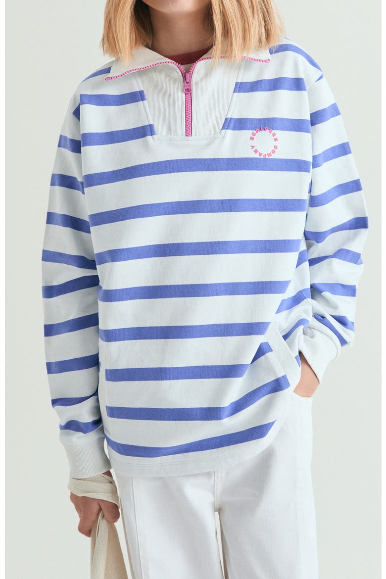 Kids Striped Turtleneck Sweatshirt, Main, color, Blue Stripes