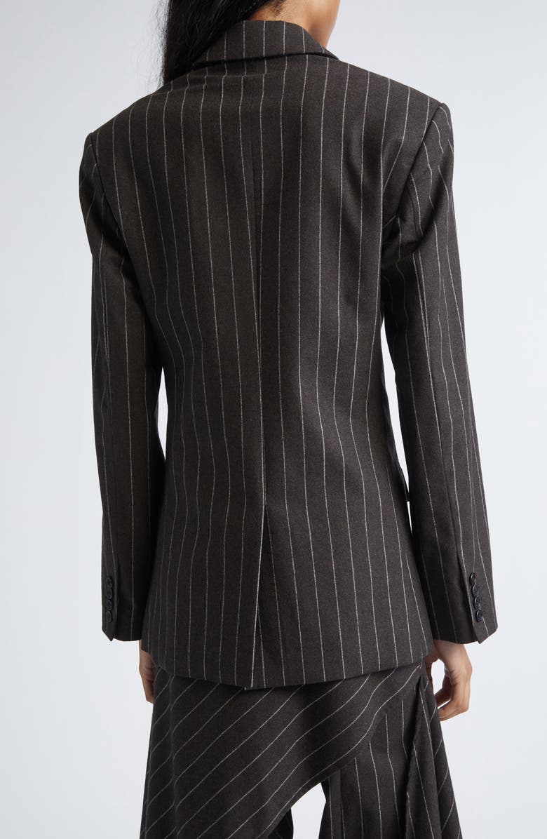 MONSE Deconstructed Pinstripe Stretch Wool Blazer, Alternate, color, Brown