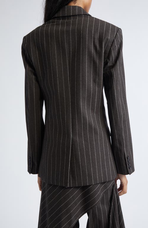 Monse Deconstructed Pinstripe Stretch Wool Blazer In Black