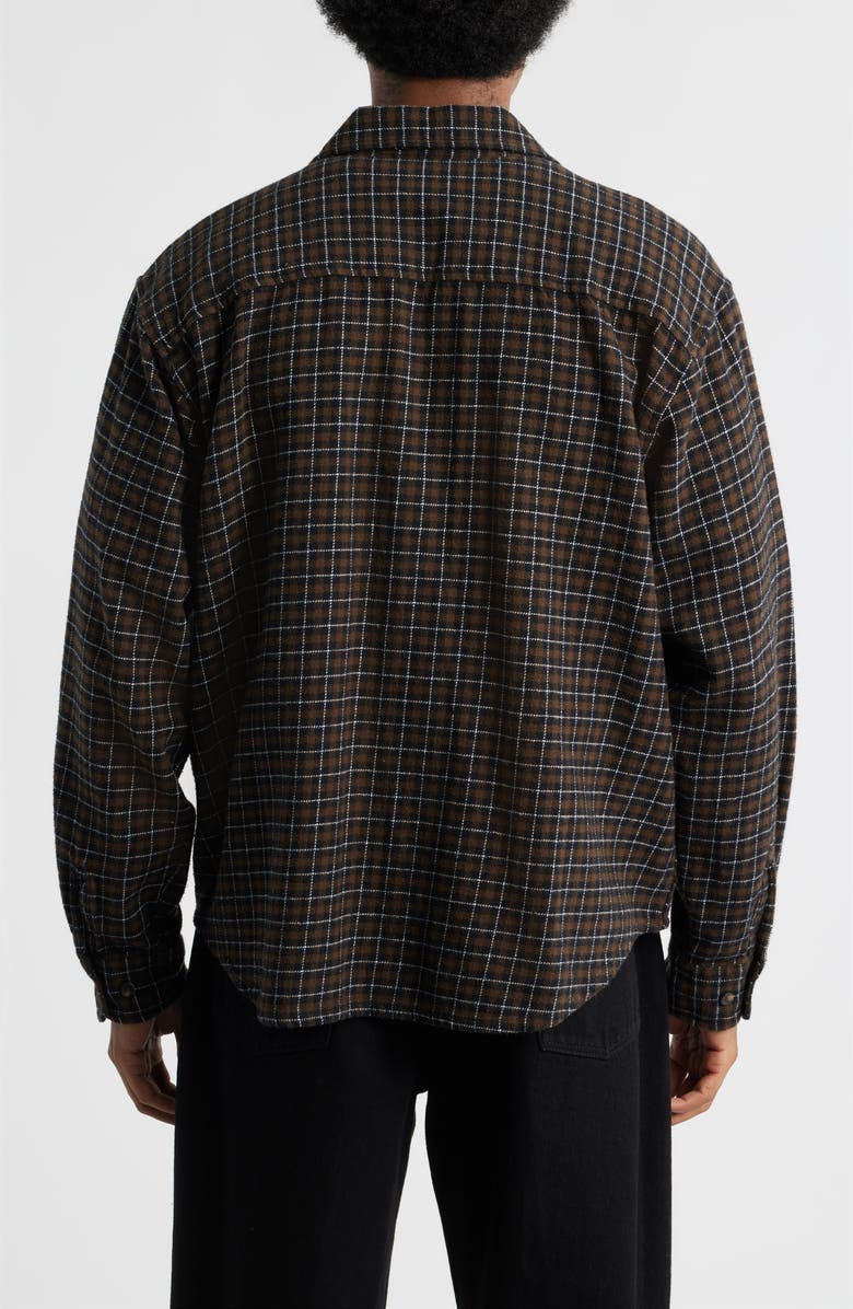 Obey Adams Plaid Long Sleeve Flannel Long Sleeve Camp Shirt, Alternate, color, Wren Multi