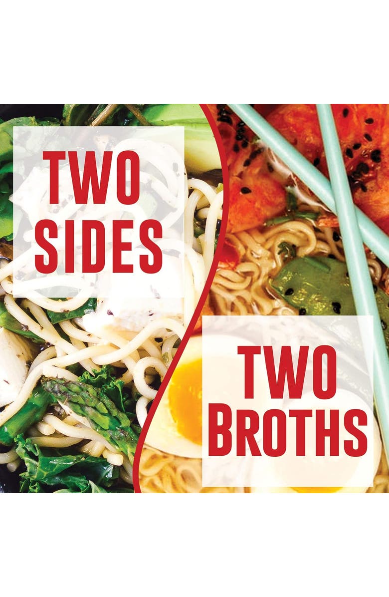 Brentwood Electric Non-Stick Shabu Shabu Pot with Divider, Alternate, color, Black