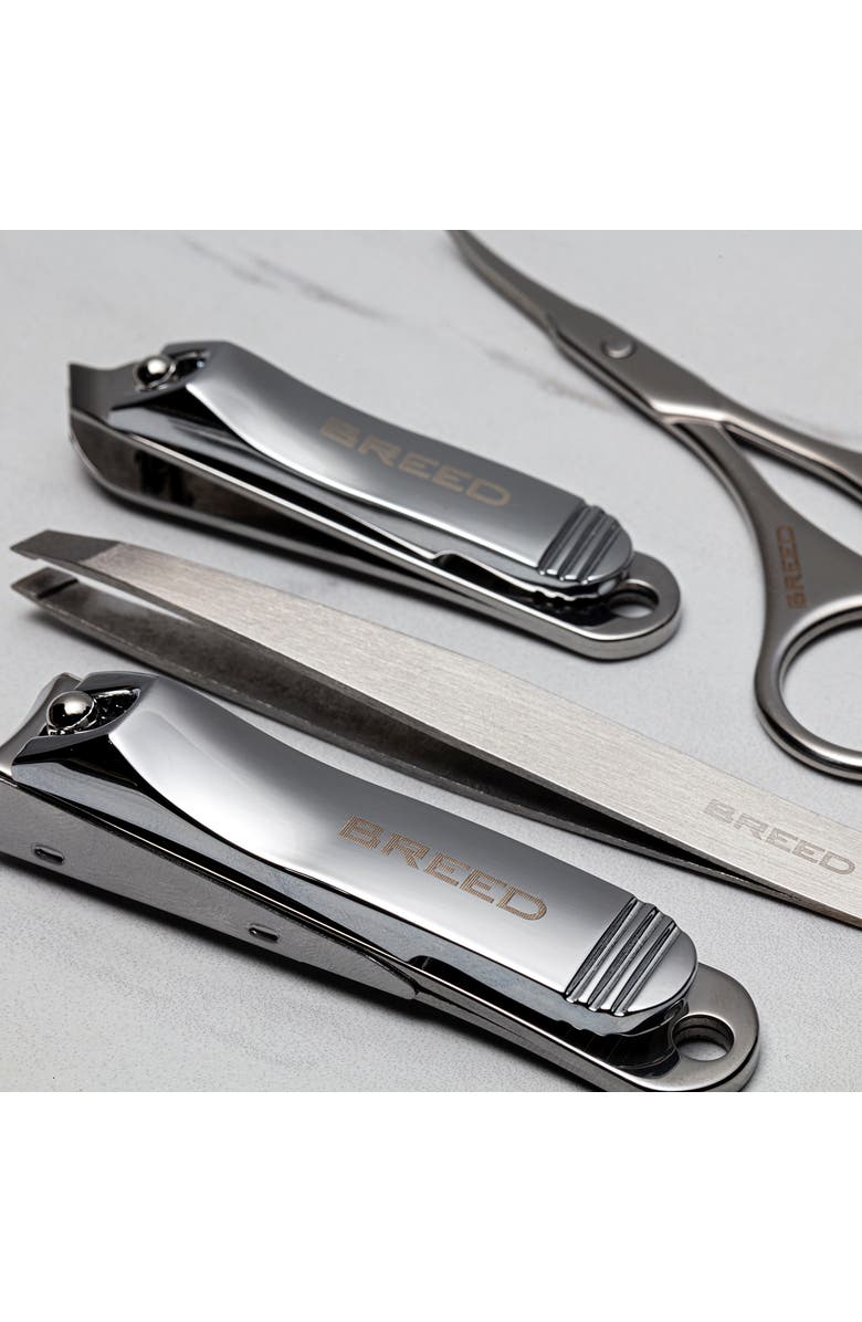 BREED Sabre 4 Piece Surgical Steel Groom Kit, Alternate, color, Black