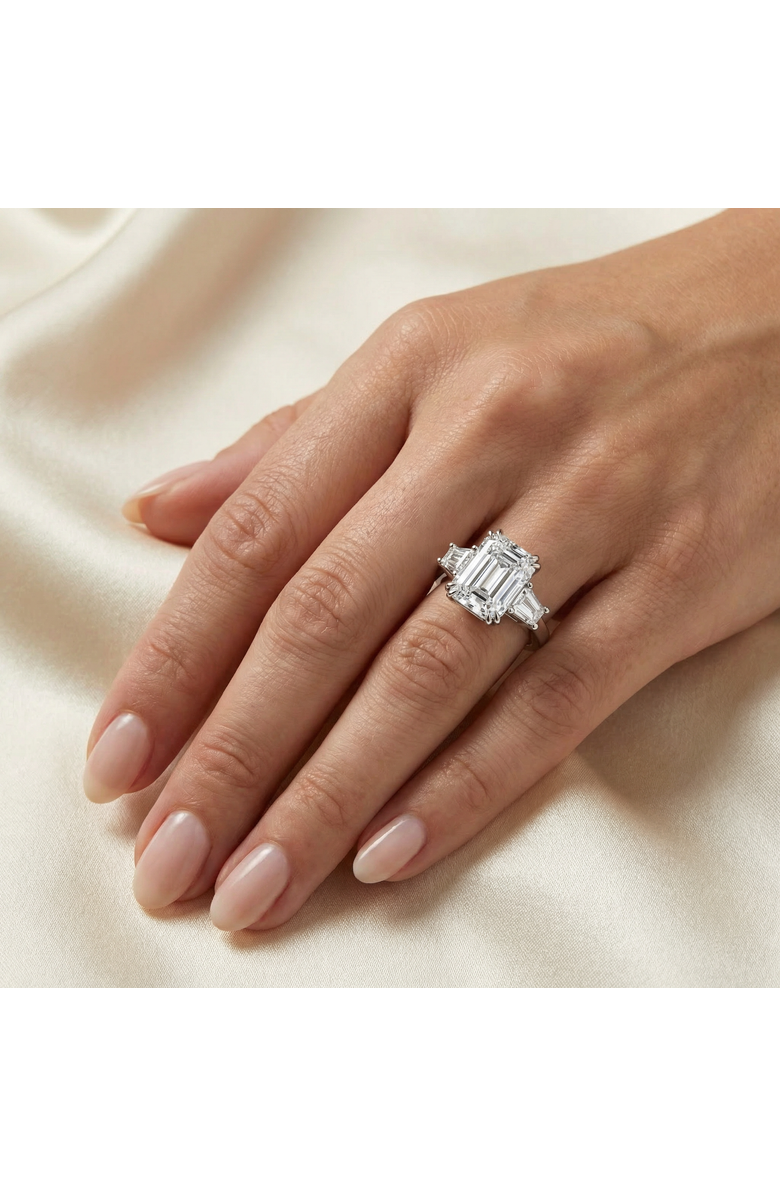 Bliss Diamond Certified 4.40Ct Emerald Diamond Engagement Ring 14k Gold or Platinum Lab Grown, Alternate, color, 14K Yellow Gold