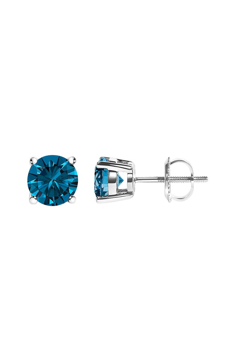 Haus of Brilliance 14K Gold 3.00 Cttw Blue Lab Grown Diamond Stud Earrings, Alternate, color, White
