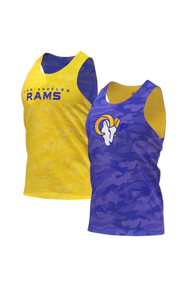 FOCO Men's FOCO Royal/Gold Los Angeles Rams Reversible Mesh Tank Top, Main, color,