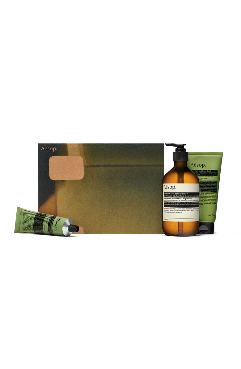 Aesop Geranium Body Care Set $130 Value, Main, color, 
