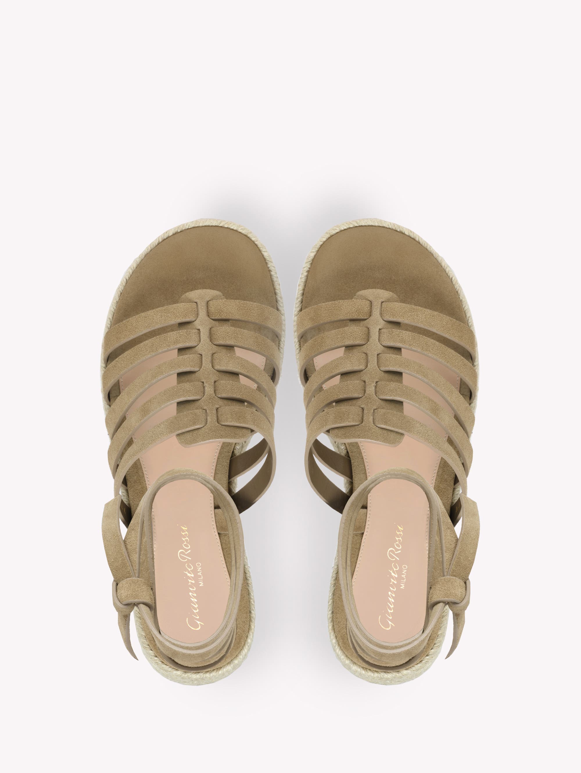 Gianvito Rossi Pompei Espadrillas Sandal, Alternate, color, Brown Suede Leather