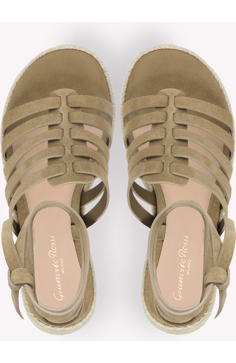 Gianvito Rossi Pompei Espadrillas Sandal, Alternate, color, Brown Suede Leather