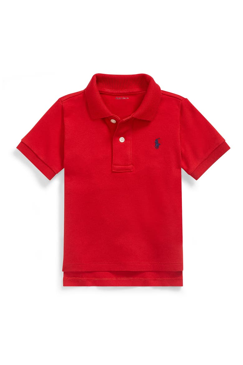 Cotton Polo, Main, color, RALPH LAUREN RED