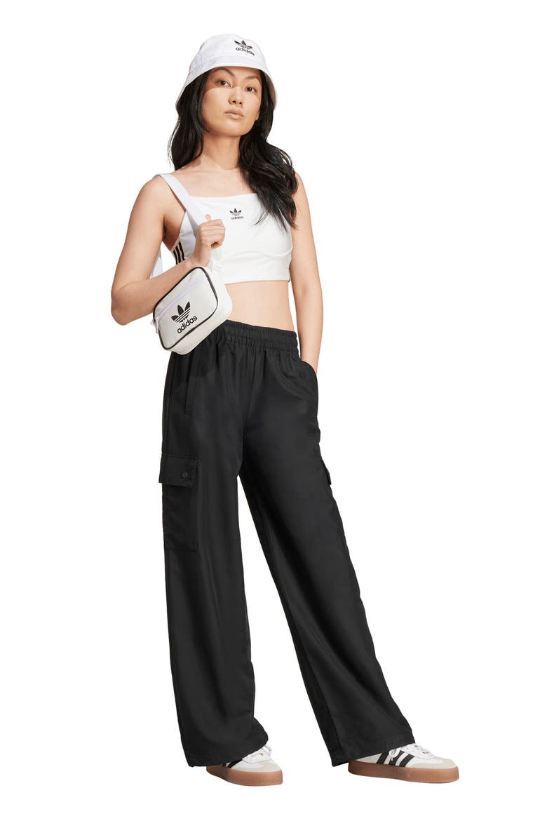 Essentials Recycled Polyester Cargo Pants, Alternate, color, BLACK