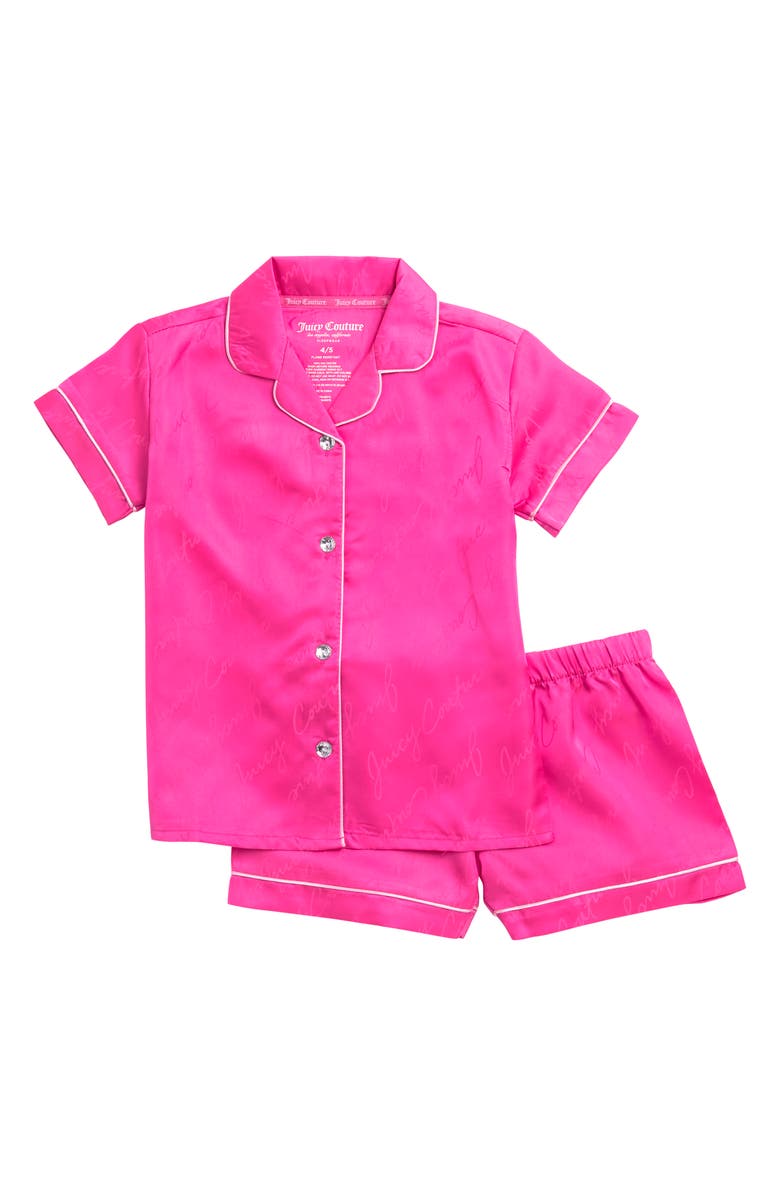 Juicy Couture Kids' Satin Short Pajamas, Main, color, 