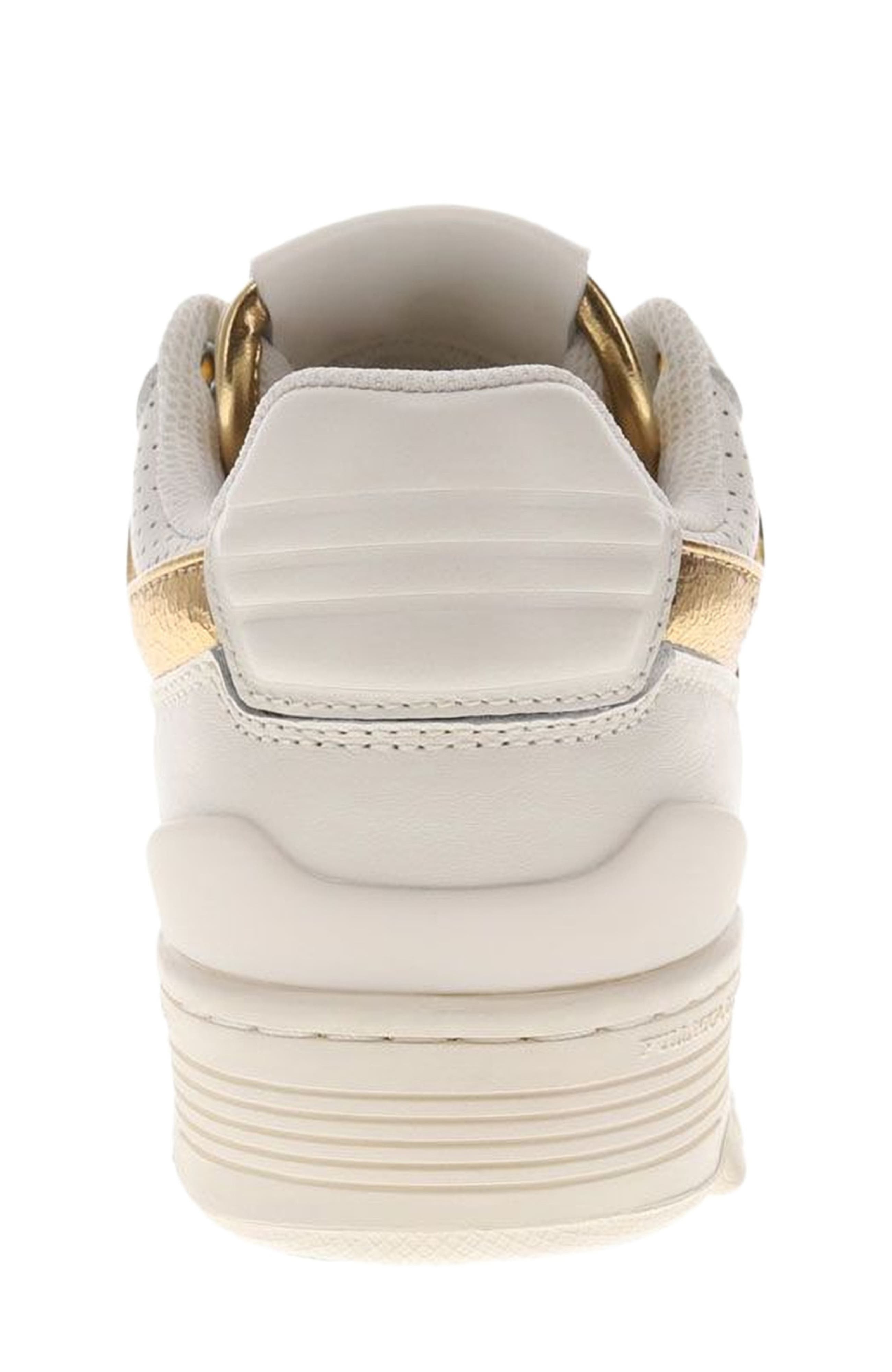 PONY M100 Low Metallic Sneakers, Alternate, color, Snow White/Gold