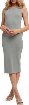 WISHLIST Rib Knit Midi Dress