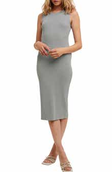 WISHLIST Rib Knit Midi Dress