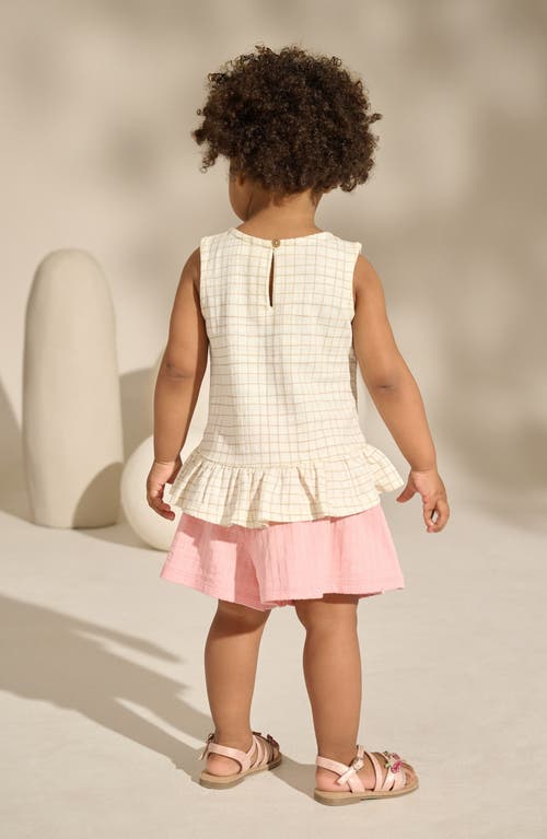 Next Kids' Sleeveless Peplum Top & Shorts Set In White