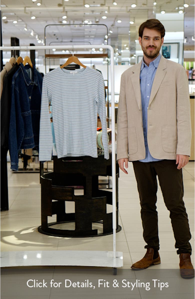 The Slub Stripe Long Sleeve Cotton T-Shirt, sales video thumbnail