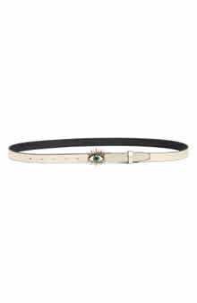 Kurt Geiger London 20mm Metallic Evil Eye Leather Belt