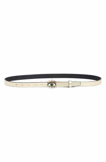 Kurt Geiger London 20mm Metallic Evil Eye Leather Belt