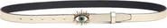 Kurt Geiger London 20mm Metallic Evil Eye Leather Belt