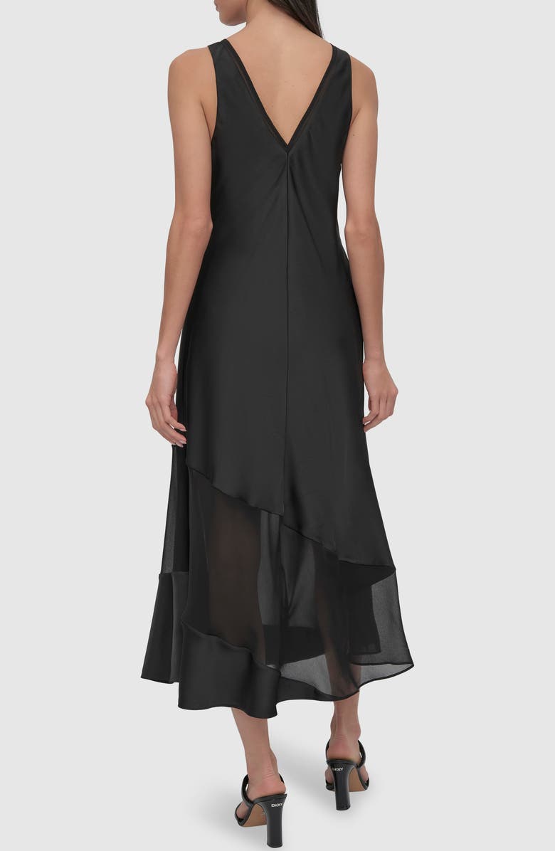 DKNY Sleeveless Asymmetric Panel A-Line Dress, Alternate, color,