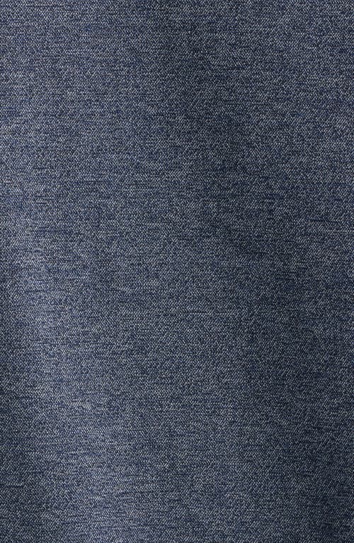 Emporio Armani Heathered Knit Cotton Button-up Shirt In Blue