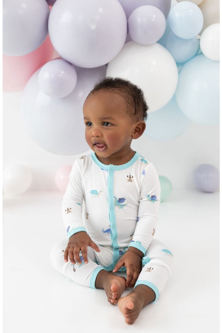 Dragon Print Snap Up Romper, Alternate, color, DRAGON