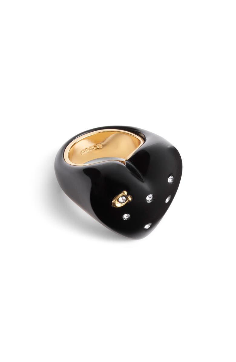 COACH Resin Heart Cocktail Ring, Alternate, color, 