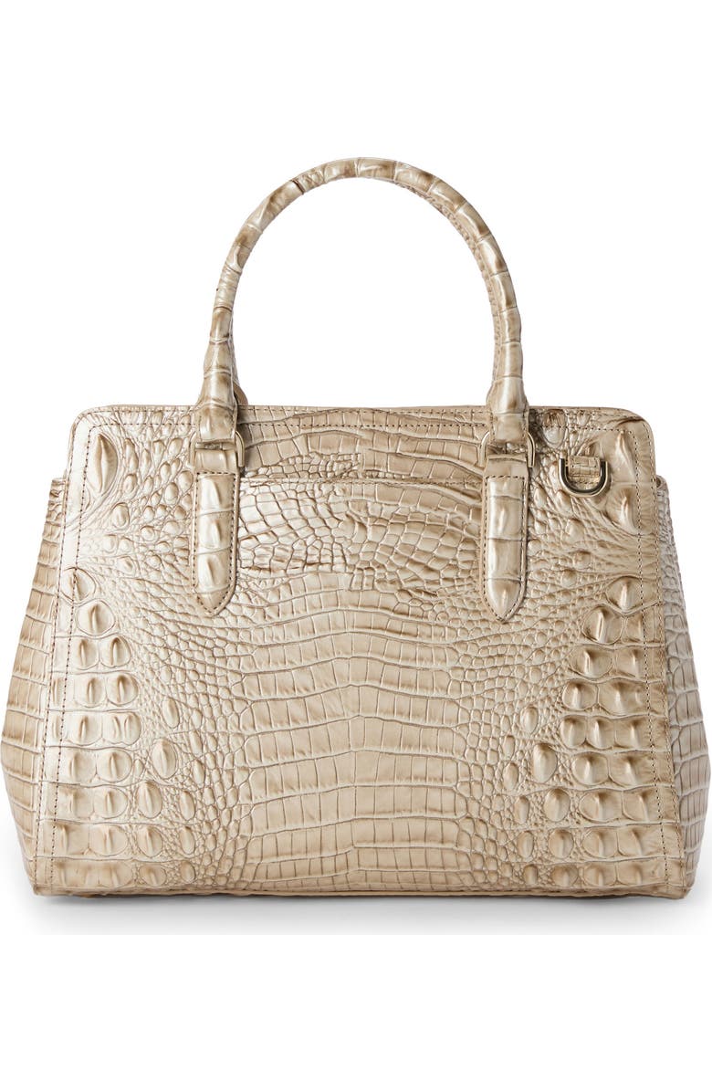 Brahmin Small Finley Croc Embossed Leather Satchel, Alternate, color,