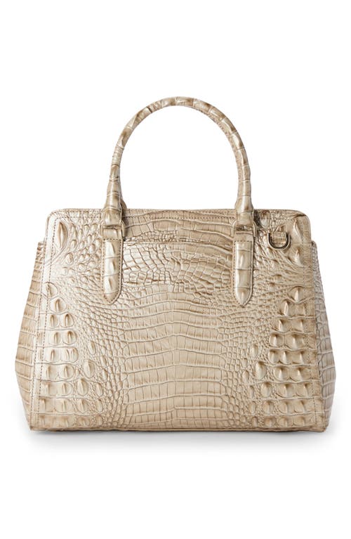 Brahmin Small Finley Croc Embossed Leather Satchel In Wind Chime