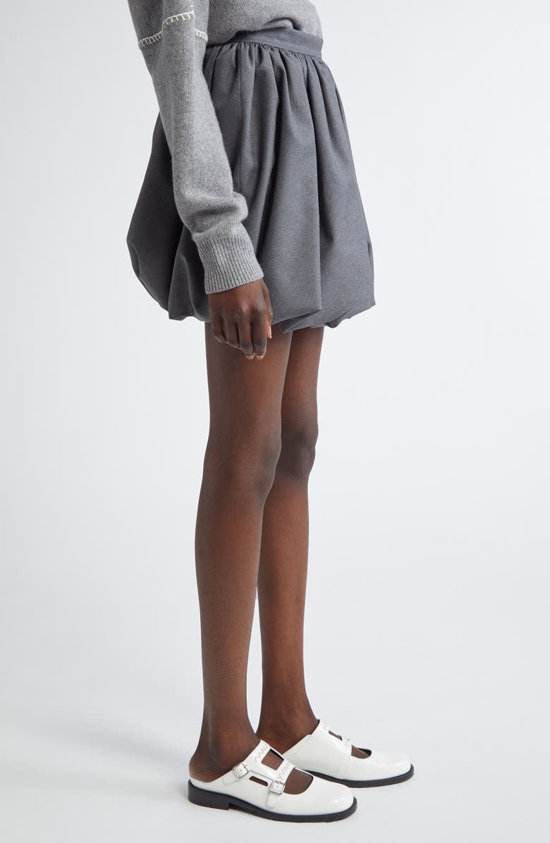 Marni Virgin Wool Balloon Miniskirt, Alternate, color, 